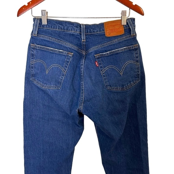 Levi's 501 Original Cropped Straight Leg Jeans- Charleston Fun - Picture 7 of 13